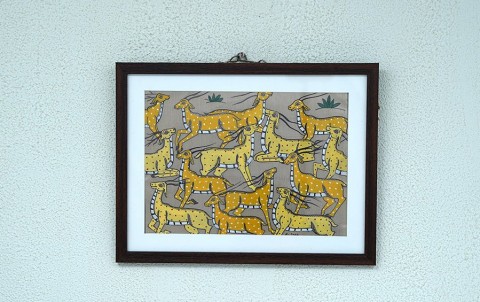 Herd Of Deer | Odisha Pattachitra Painting | A4 Frame