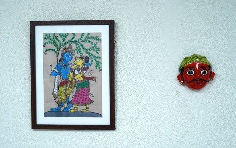 Radha-Krishna | Odisha Pattachitra Painting | A4 Frame