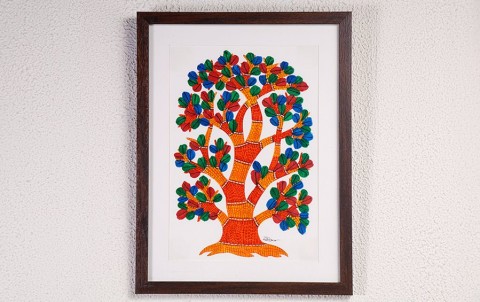 Tree | Gond Painting | A4 Frame