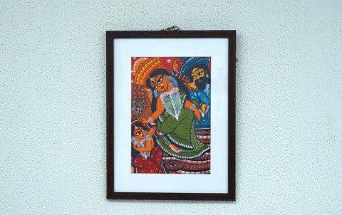 Manasa Devi | Bengal Patachitra Painting | A4 Frame