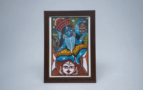 Mahakali | Bengal Patachitra Painting | A5 Frame