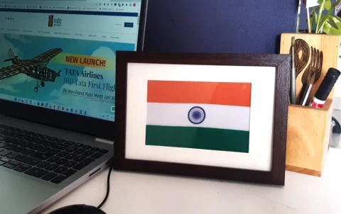 Tiranga -  National Flag - Desktop Frame ( A5)
