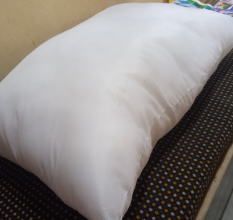 Satin white pillow