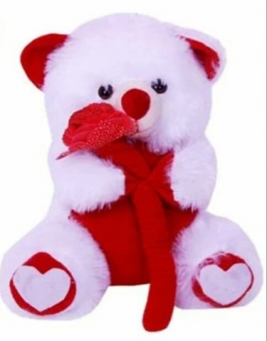 White And Red Soft Teddy Bear