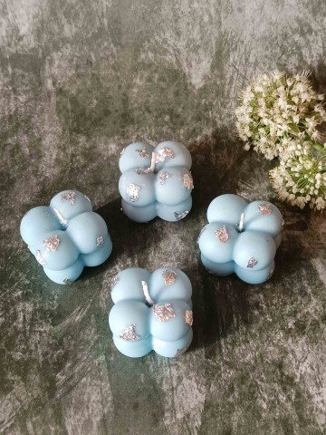 Mini Bubble Candle with Silver - Chocolate