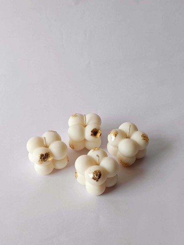 Mini Bubble Candle with Gold - Citrus Twist