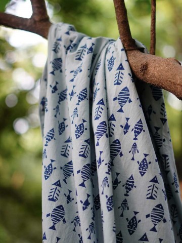 Vighn Vilas Hand-Block Print Curtains - Window Curtain (1.5 M x 1 M)