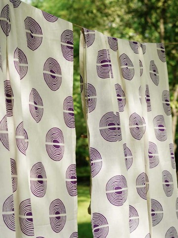 Jeevan Mandakini Hand-Block Print Curtains - Extra Long Curtain (2.7 M x 1 M)