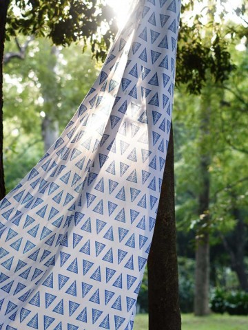 Thithuratee Dhun Hand-Block Print Curtains - Full Curtain (2.1 M x 1 M)