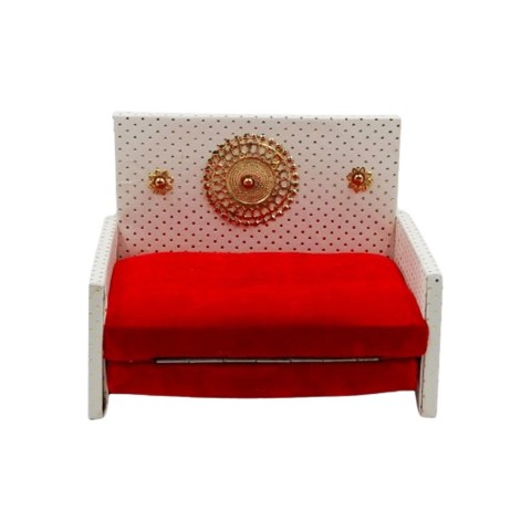 Multicoloured Handcrafted Multi-purpose Wooden Bed/SofacomBed for Laddu Gopal size: 1 to 5 Nos. Bed size:- L:8 x B:5 x H:5.5 Inches