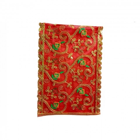 Red Color Handcrafted Mata Rani Chunni. Length: 29 X Breadth: 10