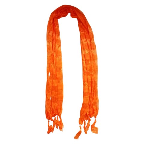 Net Bhagwa Printed Dupatta/Patka/scarf, Multi-colour.