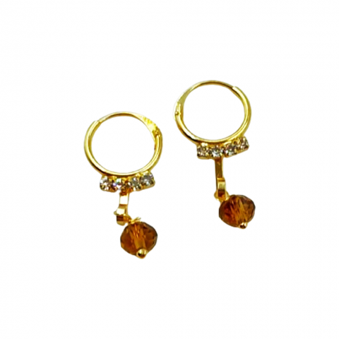 Earrings with studs and decorative stones. Yellow Colour for Idol Height: 2 to 5 Inch, Gopal Ji size:- 0 to 4 Nos.