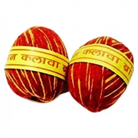 A Pack of Two Red Cotton Kalawa/ Moli