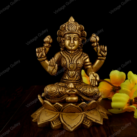 Brass Kamal Laxmi Idol