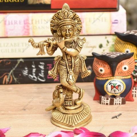 Brass Little Krishna Idol