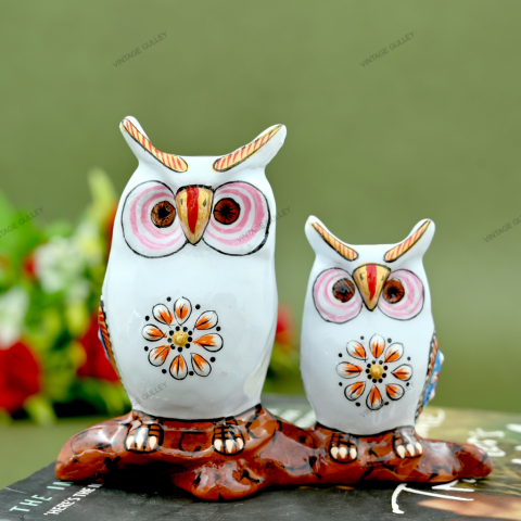 Metal Idol Owl - White