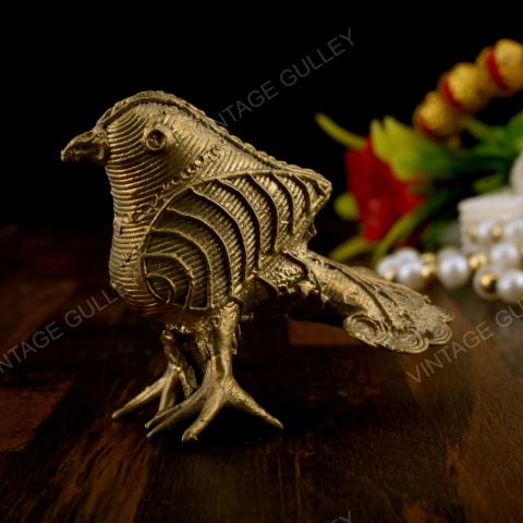 Brass Dhokra Parrot