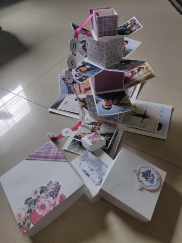 Tower Explosion Box Photo Album - Hand-Made