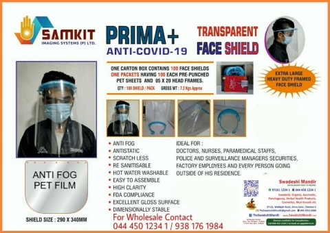 PRIME TRANSPARENT FACE SHIELD