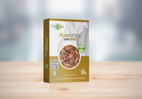 MEGAVITA Flax Seed, Whole Natural Seeds, Fiber Rich, 300g