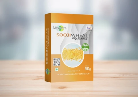 MEGAVITA Sooji Wheat, A Protein Rich and Diabetic-Friendly Grain, 500g