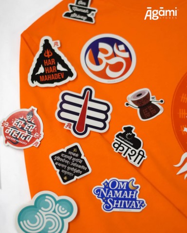 Pack of 10 Shiva Laptop & MobileStickers (Mixed Design)