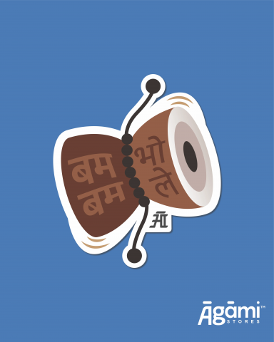 Bam Bam Bhole | Laptop & Mobile Stickers