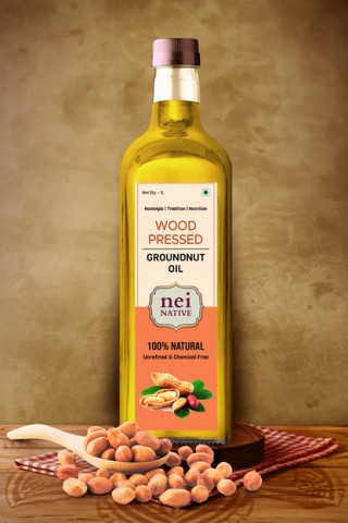 Wood Pressed Groundnut Oil