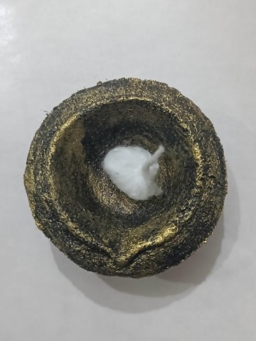 D Viswa 50 PC Desi Cowdung Deepak Small Golden / Vilakku / Diya for Diwali Pooja , Deepawali Puja, Navratri, Yajna / Diya for Puja