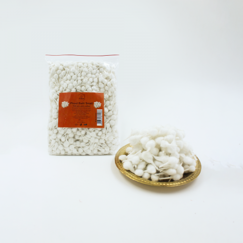 D Viswa Phool Vati/Batti/Deepam Vattulu/Diya Jyot Rui Batti/Cotton Wick - Small 2000 PC Pure Cotton