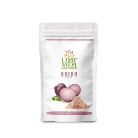 Uday Sattva Dehydrated Red Onion Powder | 200g Pack | No Additives, Preservatives or Colors | Laal Pyaz Powder for Cooking, Curries, Gravies, Seasoning & Soups | No More Tears Kitchen Essenti