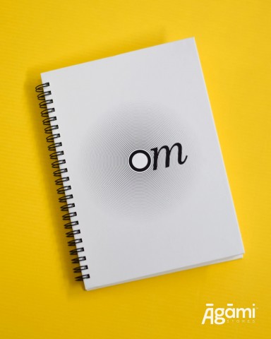 Om Vibes A5 Spiral Notebook | White