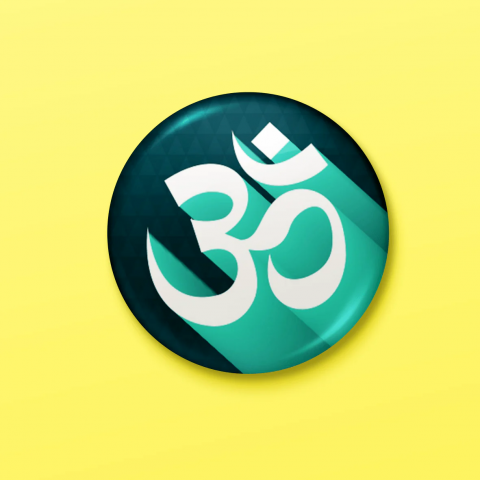 Om Symbol | Pin Badge + Magnet
