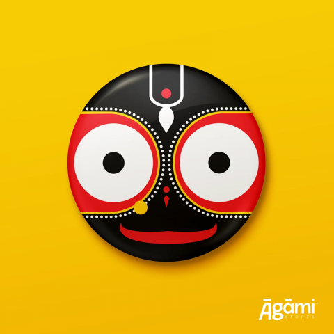Puri Jagannath Face | Pin Badge + Magnet